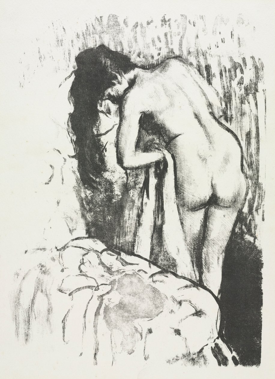 Meztelen nő állva szárítja magát, 1891-1892. alkotó: Edgar Degas