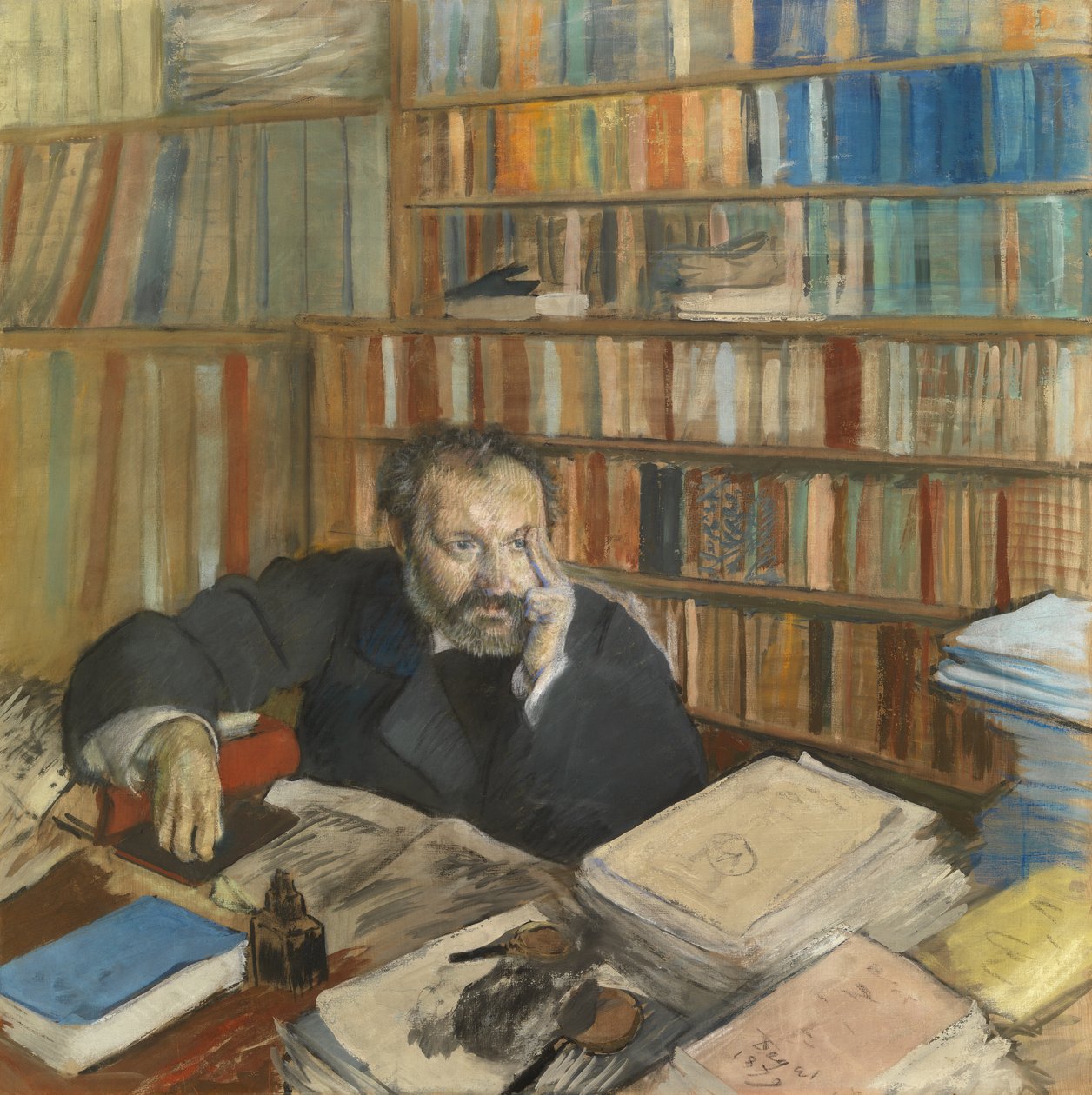 Edmond Duranty portréja alkotó: Edgar Degas