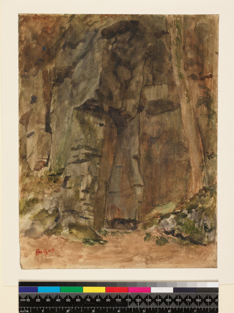 A Bagnoles-De-L"Orne-i sziklák 1917 előtt alkotó: Edgar Degas