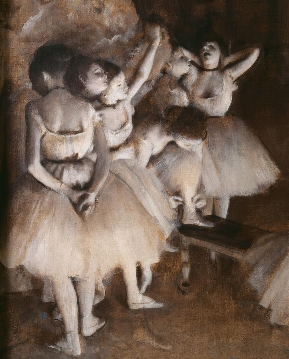 Egy balett próbája a színpadon alkotó: Edgar Degas