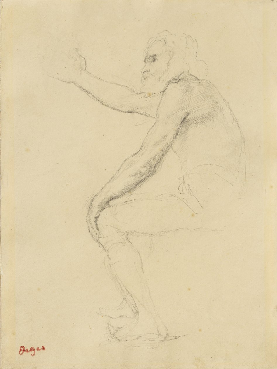 Ülő öregember, 1862 körül alkotó: Edgar Degas