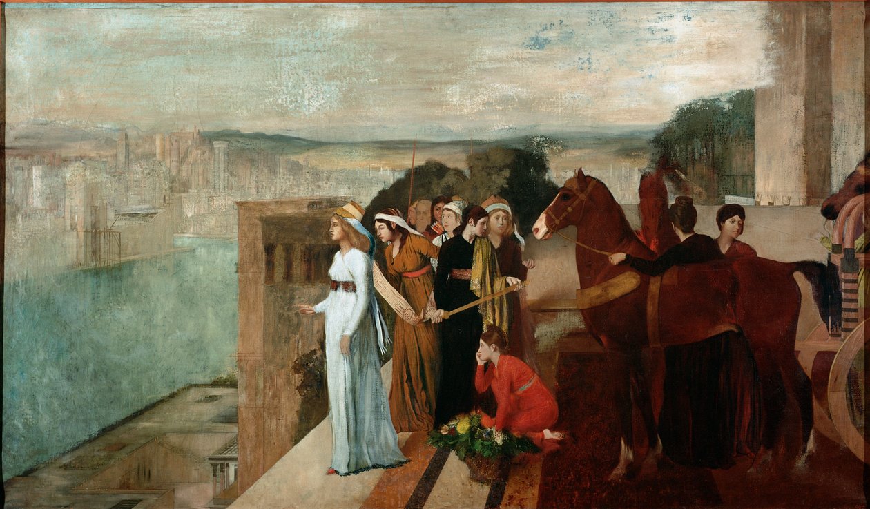 Semiramis Building Babylon (olaj, vászon alkotó: Edgar Degas