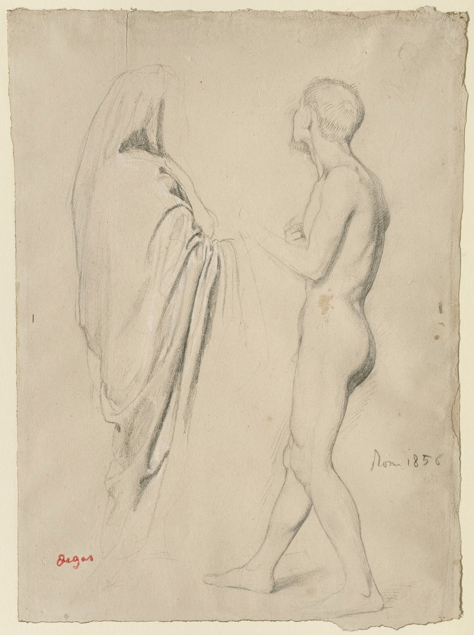 Tanulmány "Dante és Vergilius" számára, 1856-57 körül alkotó: Edgar Degas