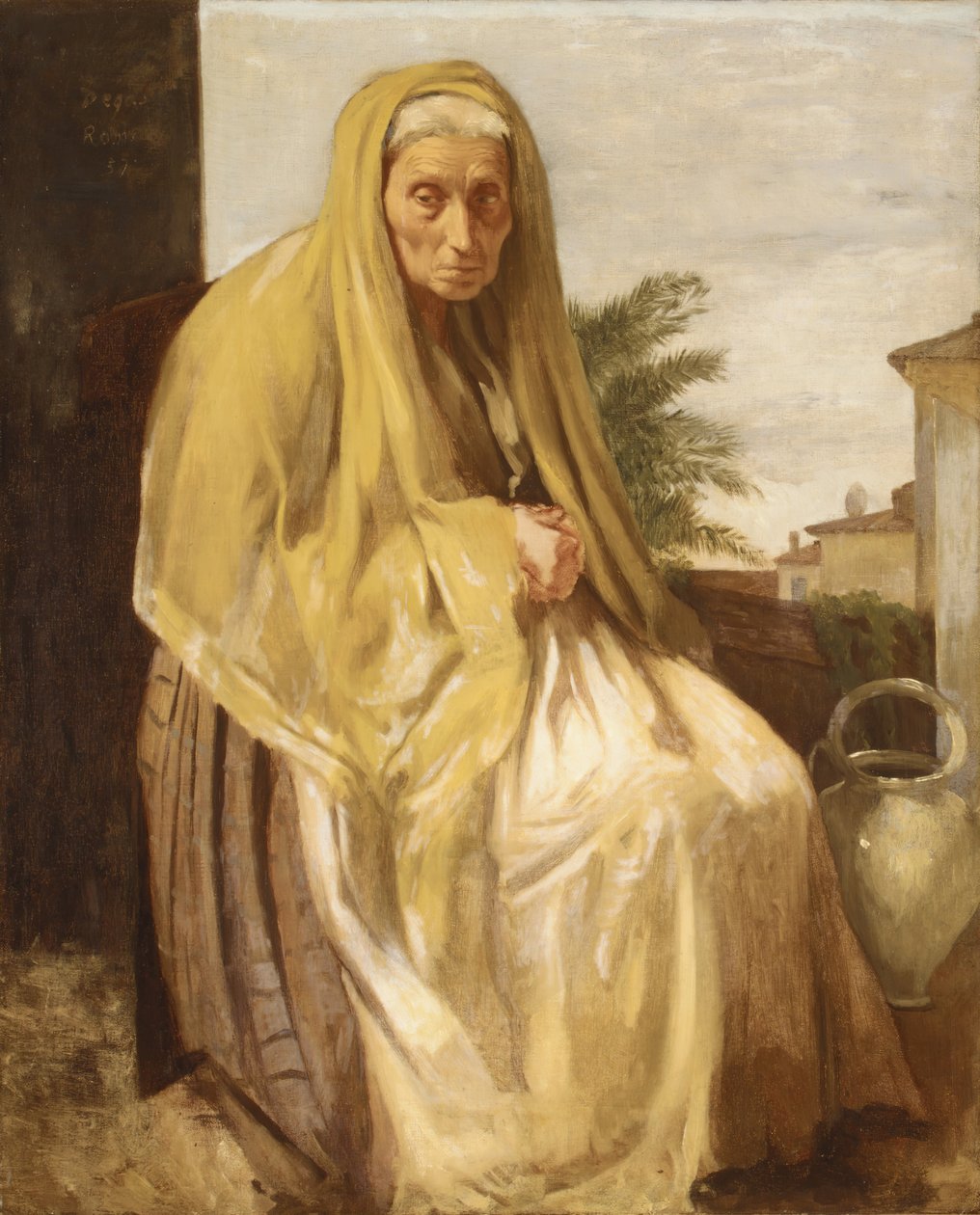 Az öreg olasz nő, 1857. alkotó: Edgar Degas