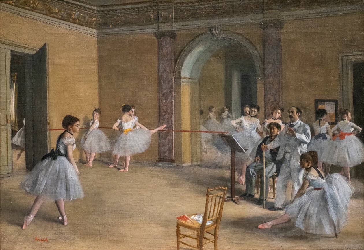 A tánclecon. 1872. Olaj, vászon. alkotó: Edgar Degas