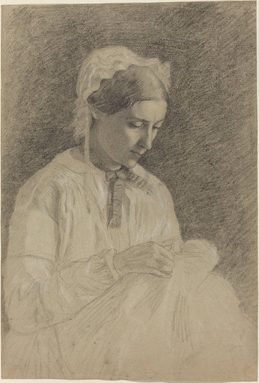 Női hímzés, 18551860. alkotó: Edgar Degas