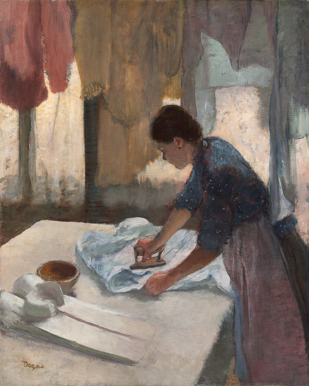 Női vasalás, 1876-87 körül (olaj, vászon) alkotó: Edgar Degas