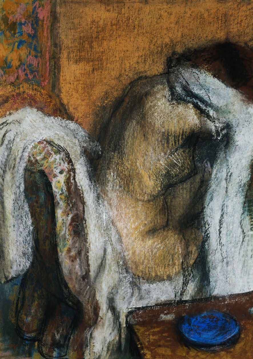 Női mosás; Femme a sa Toilette, 1905-2007 körül alkotó: Edgar Degas