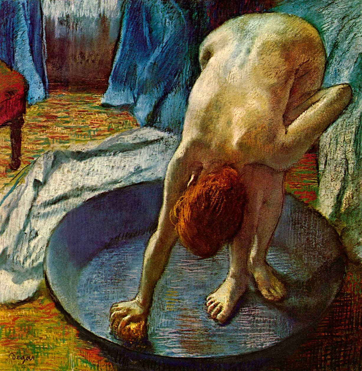 Nő a kádban, 1886. alkotó: Edgar Degas