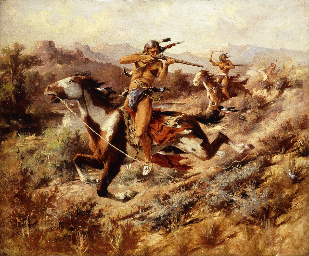 Az üldözés, alkotó: Edgar Samuel Paxson