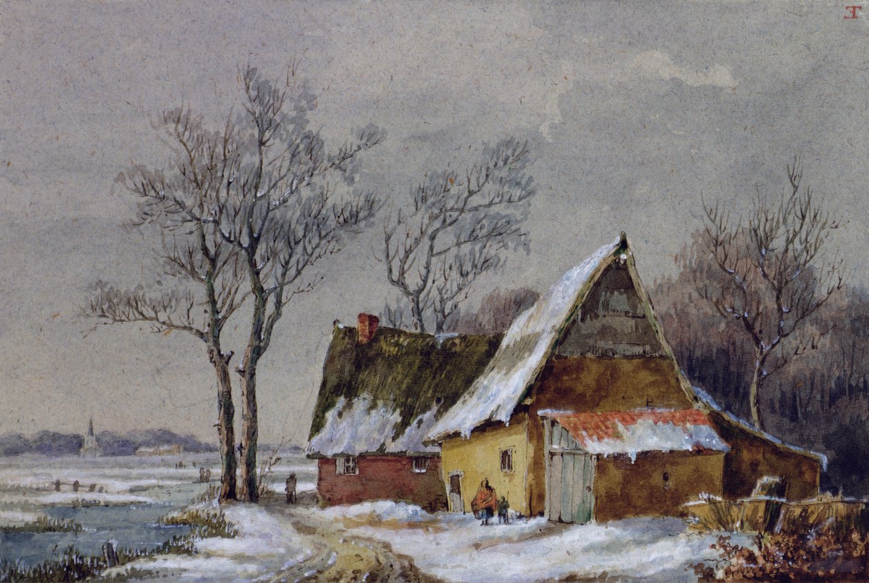 Téli jelenet Németalföldön alkotó: Edmond Jean