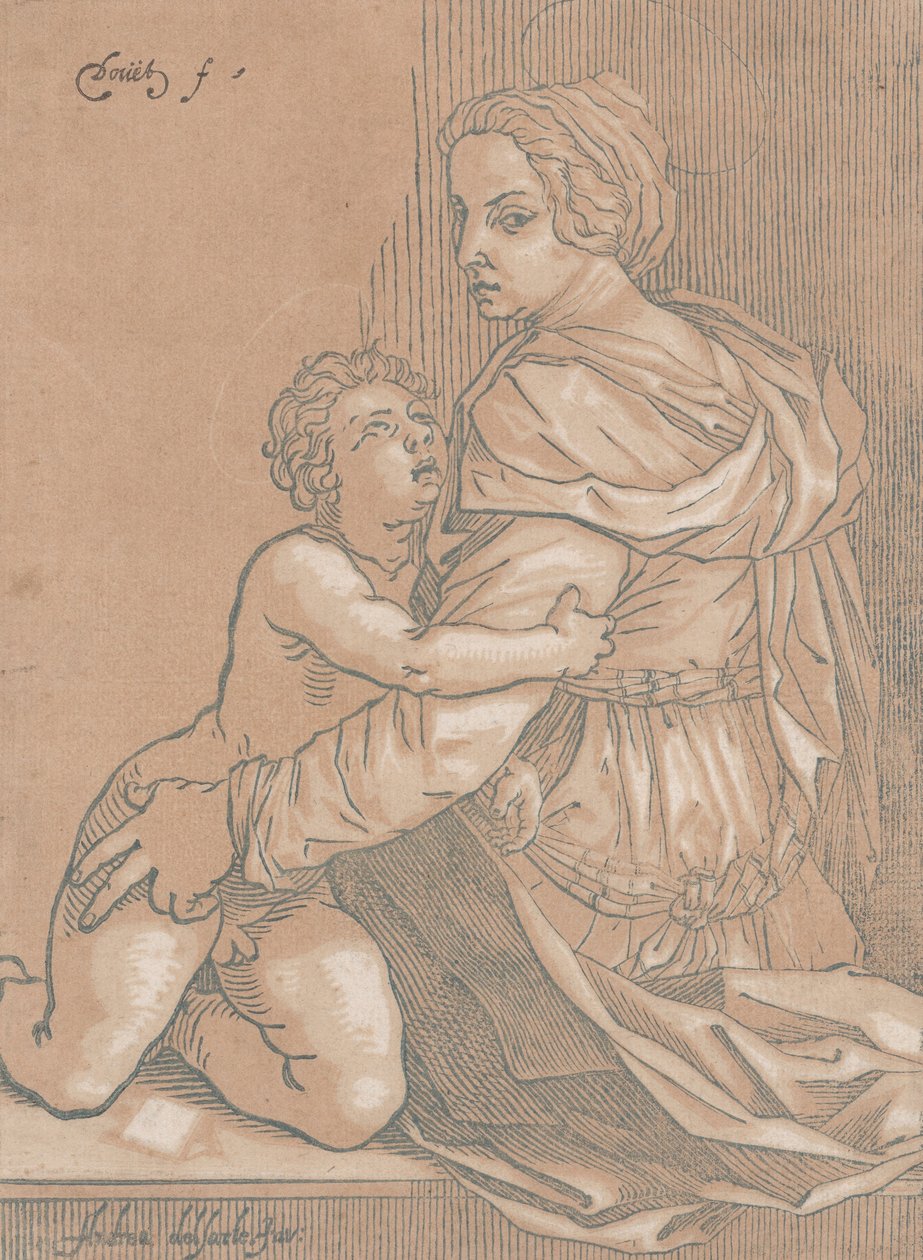 Szűz és gyermek, kb. 1530. alkotó: Edmond Douet