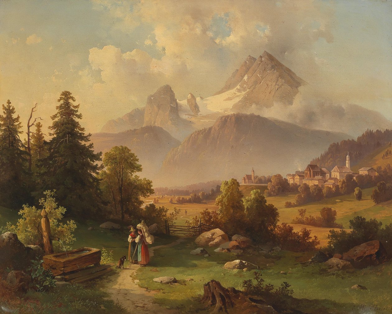Kilátás a Watzmannra alkotó: Edmund Mahlknecht