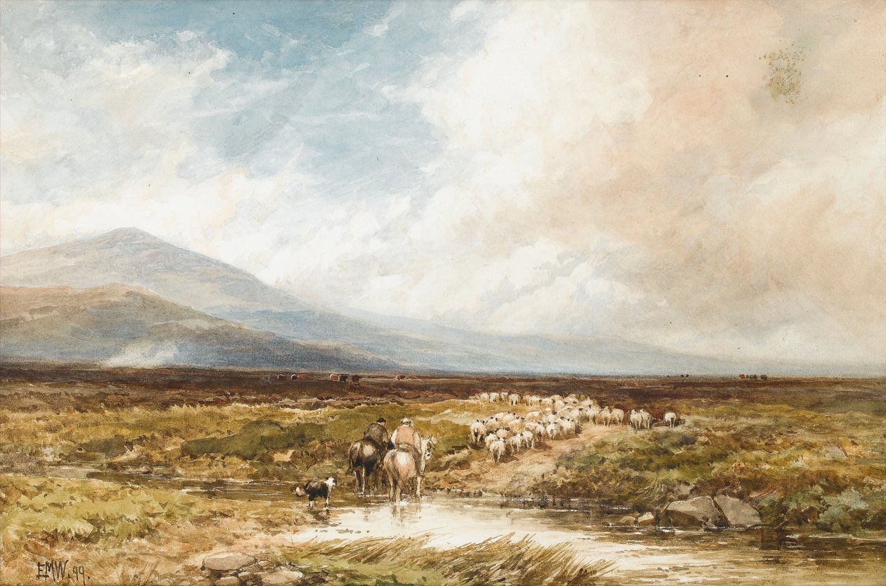 Tavy Cleave, Dartmoor, 1899 (wc papíron) alkotó: Edmund Morison Wimperis