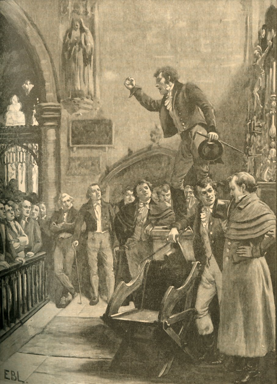 Választási gyűlés Írországban, 1826 c1890. alkotó: Edmund Blair Leighton