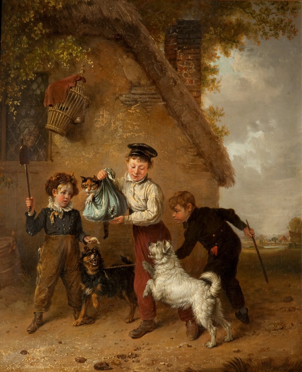 Baj (olaj a panelen) alkotó: Edmund Bristow