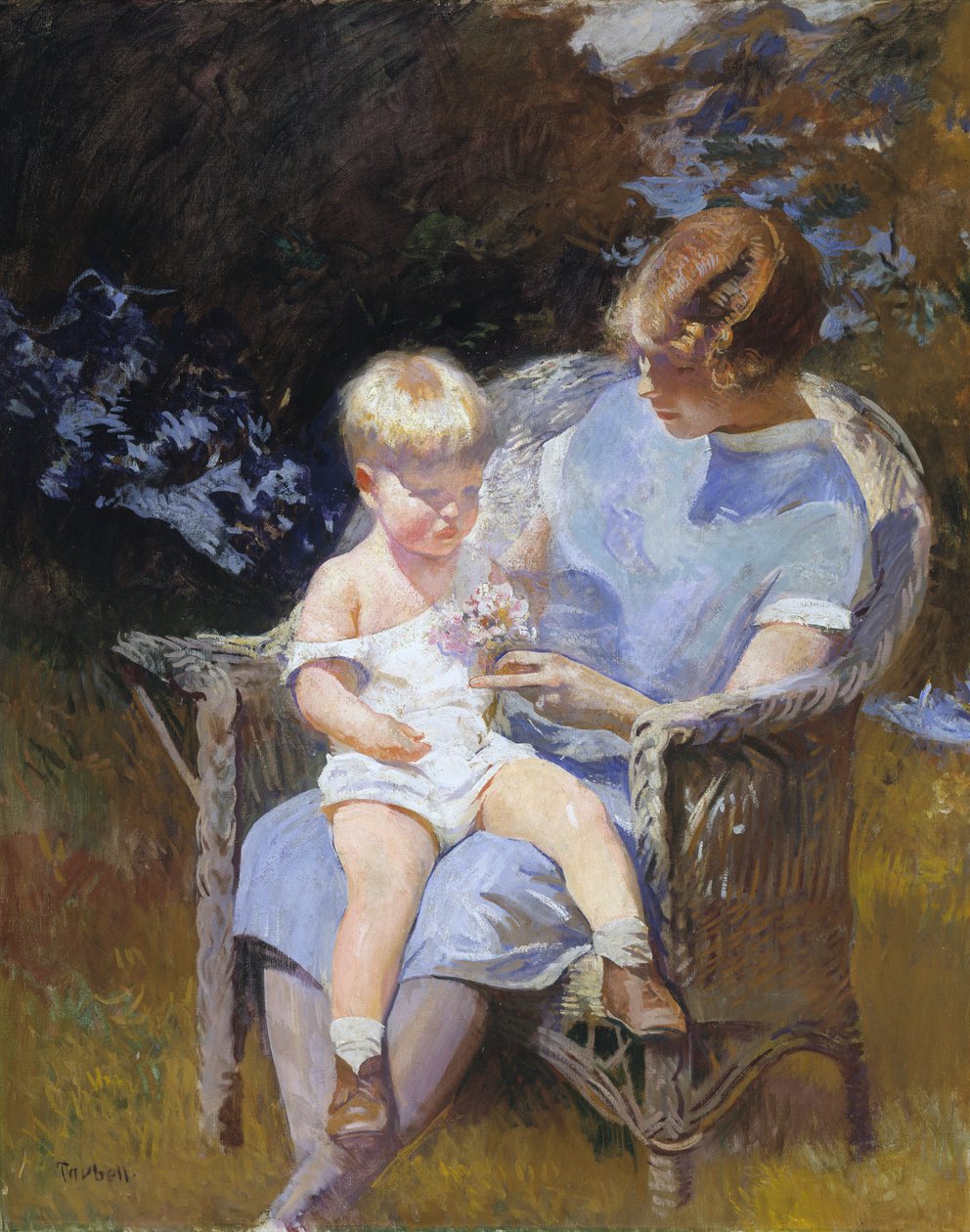 Marjorie és a kis Edmund, 1928. alkotó: Edmund Charles Tarbell