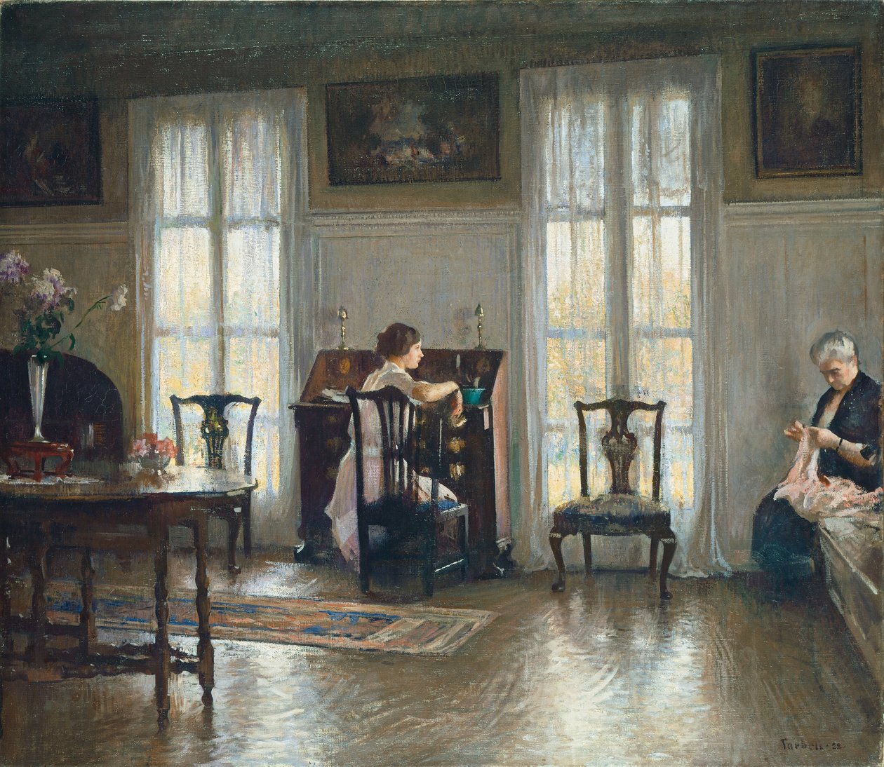 Anya és Mária alkotó: Edmund Charles Tarbell