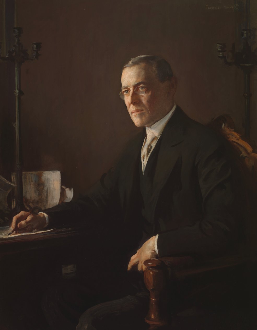 Woodrow Wilson, 1920-1921. alkotó: Edmund Charles Tarbell