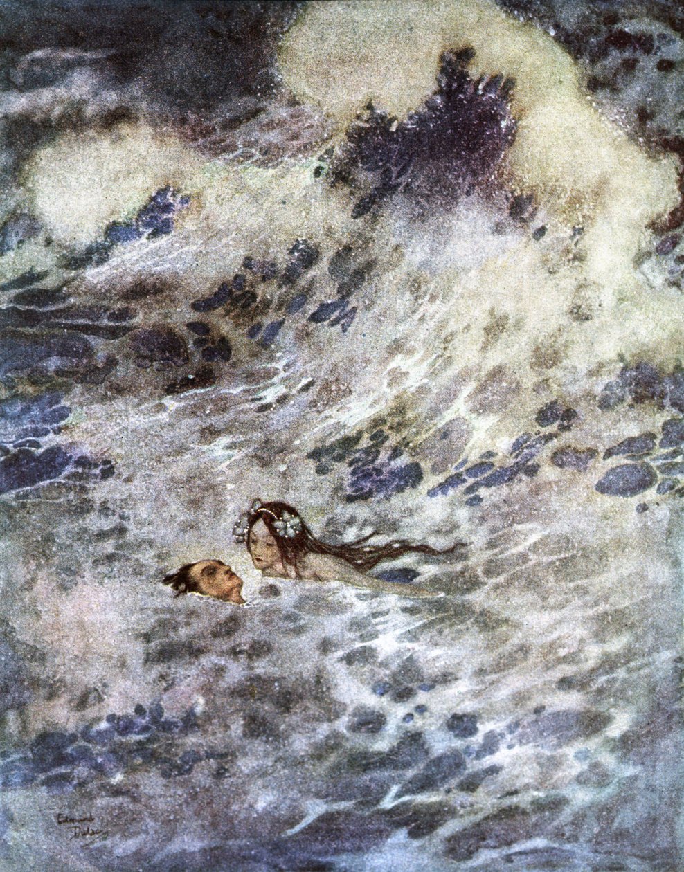 A kis hableány (litográfia) alkotó: Edmund Dulac