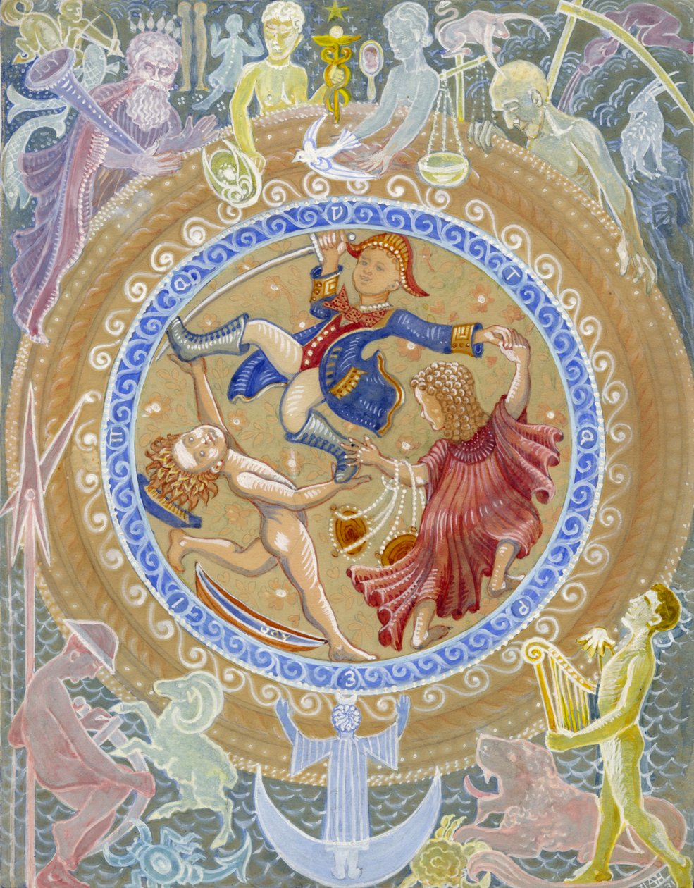 Három királyok, dátum nélküli (guache papíron) alkotó: Edmund Hunter