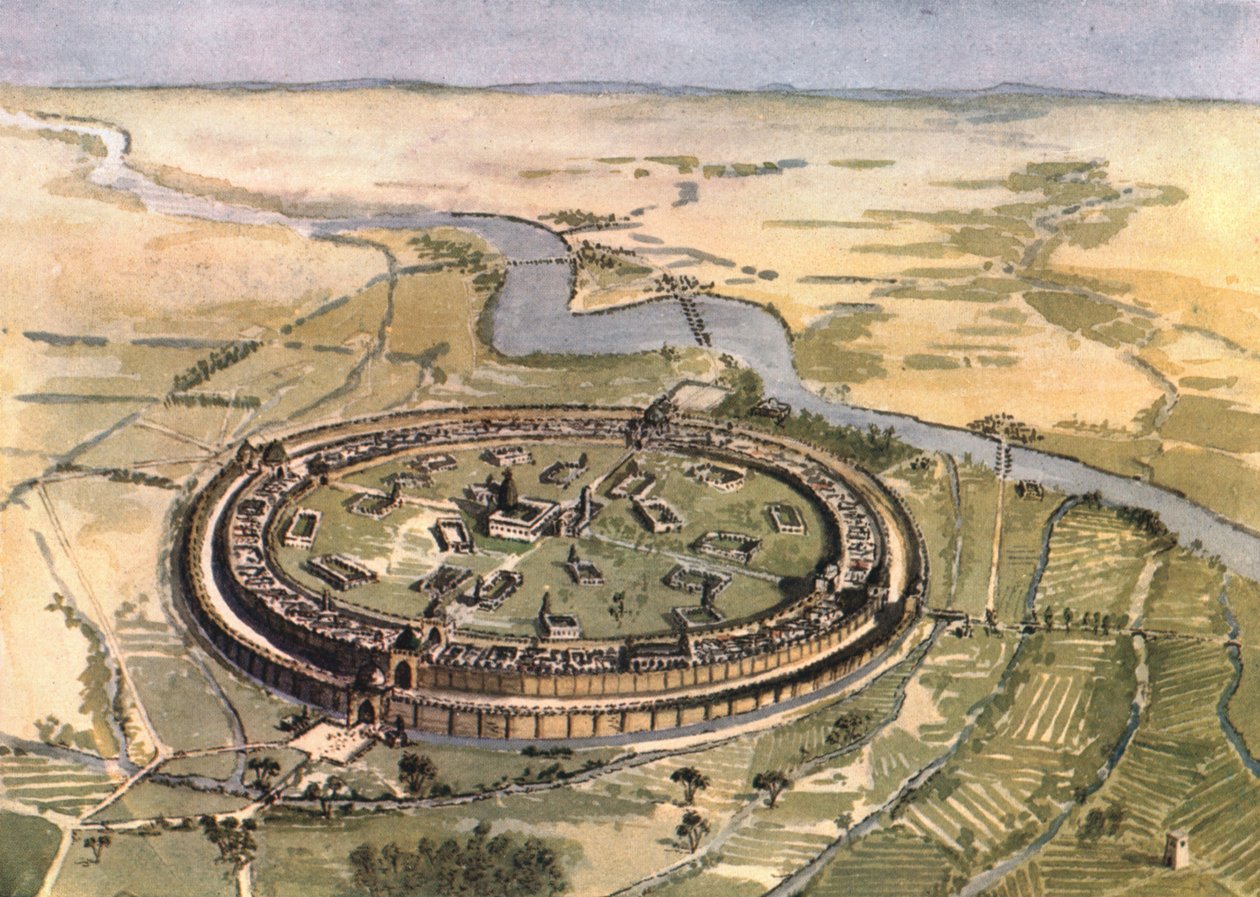 „Bagdad a Mansur napjaiban”, 1915. alkotó: Edmund Sandars