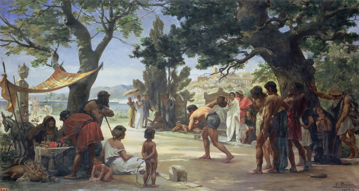 Korongdobás, 1875 alkotó: Edouard Joseph Dantan