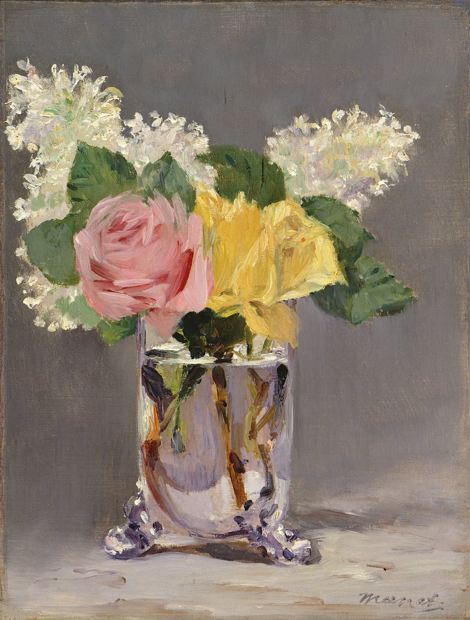 Orgonák és rózsák, 1880 alkotó: Édouard Manet