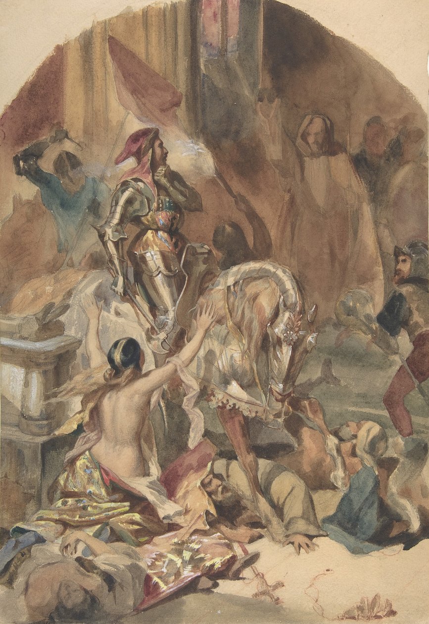 Nesle-i mészárlás 1472, 19. század. alkotó: Édouard Alexandre Odier