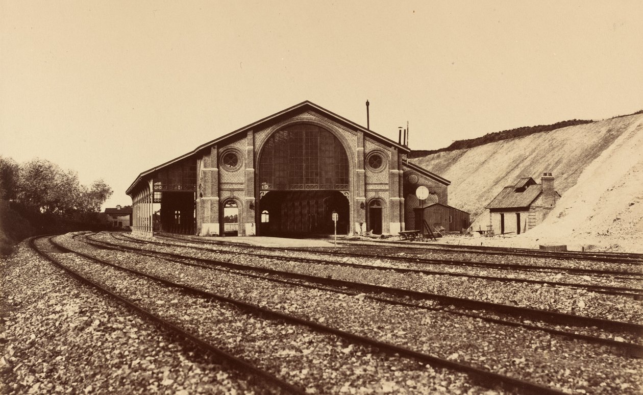 Longueau állomás, 1855. alkotó: Édouard Baldus