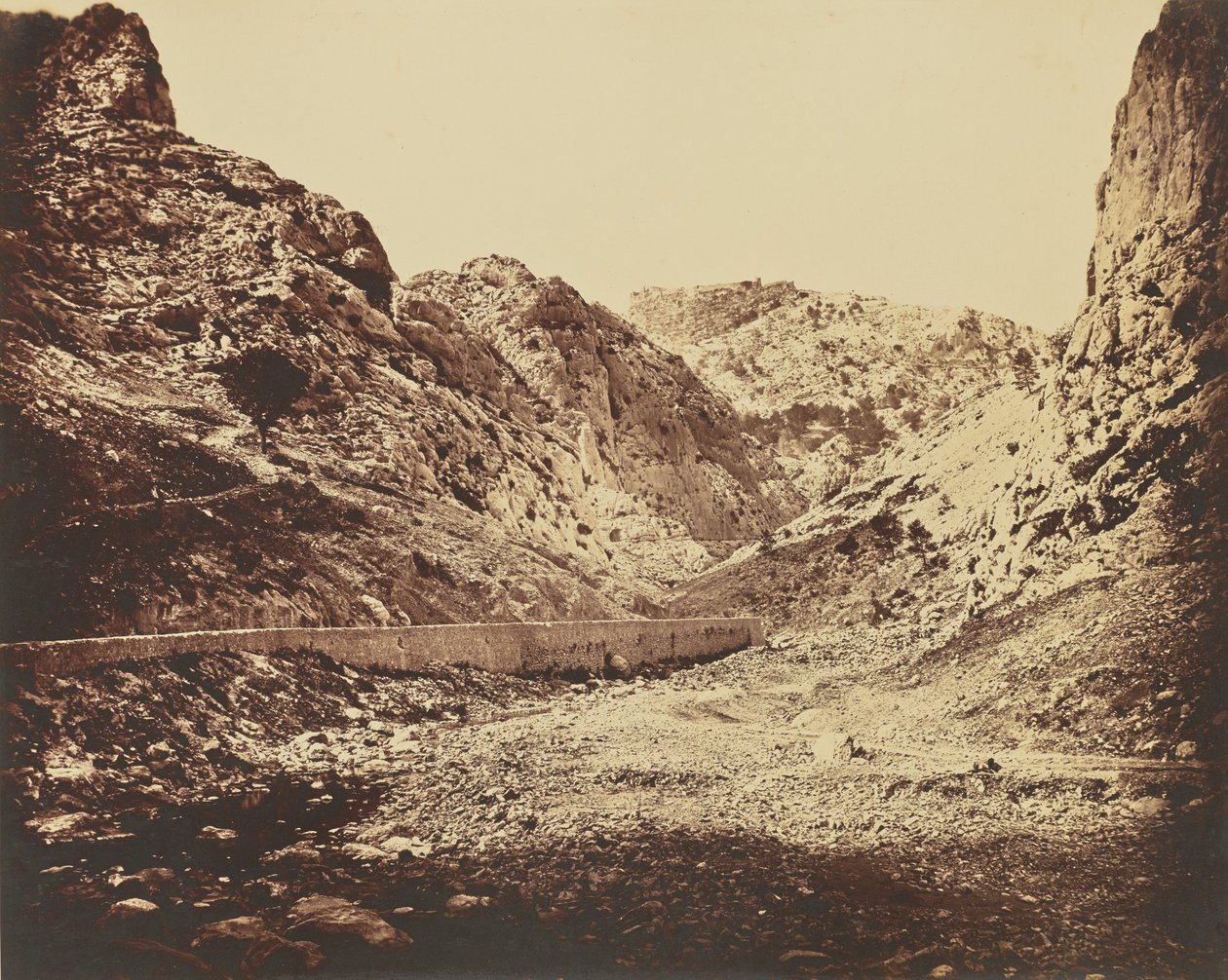 Ollioules-szurdokok. alkotó: Édouard Baldus