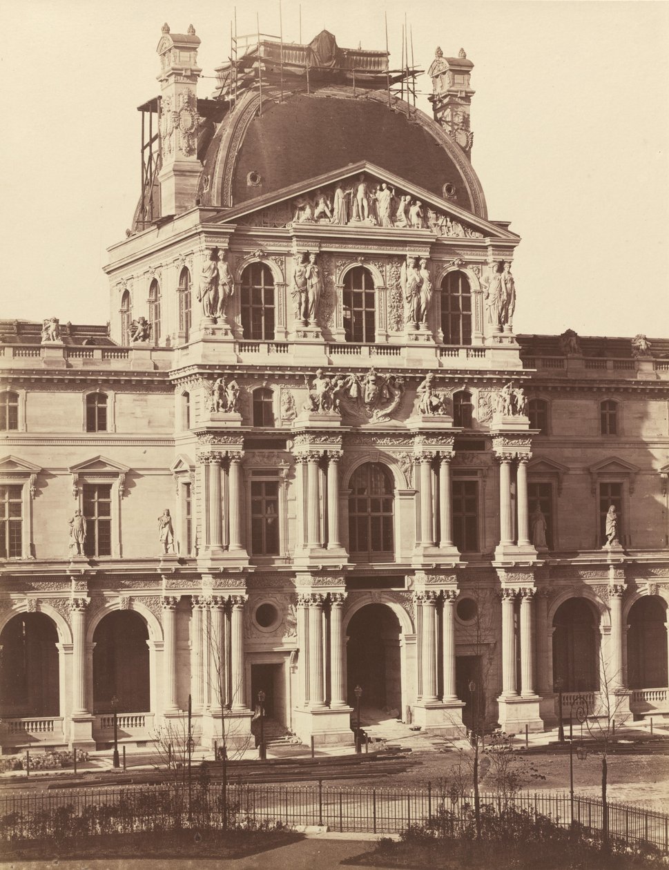 Kilátás a Louvre-ra, 1855-1857. alkotó: Édouard Baldus