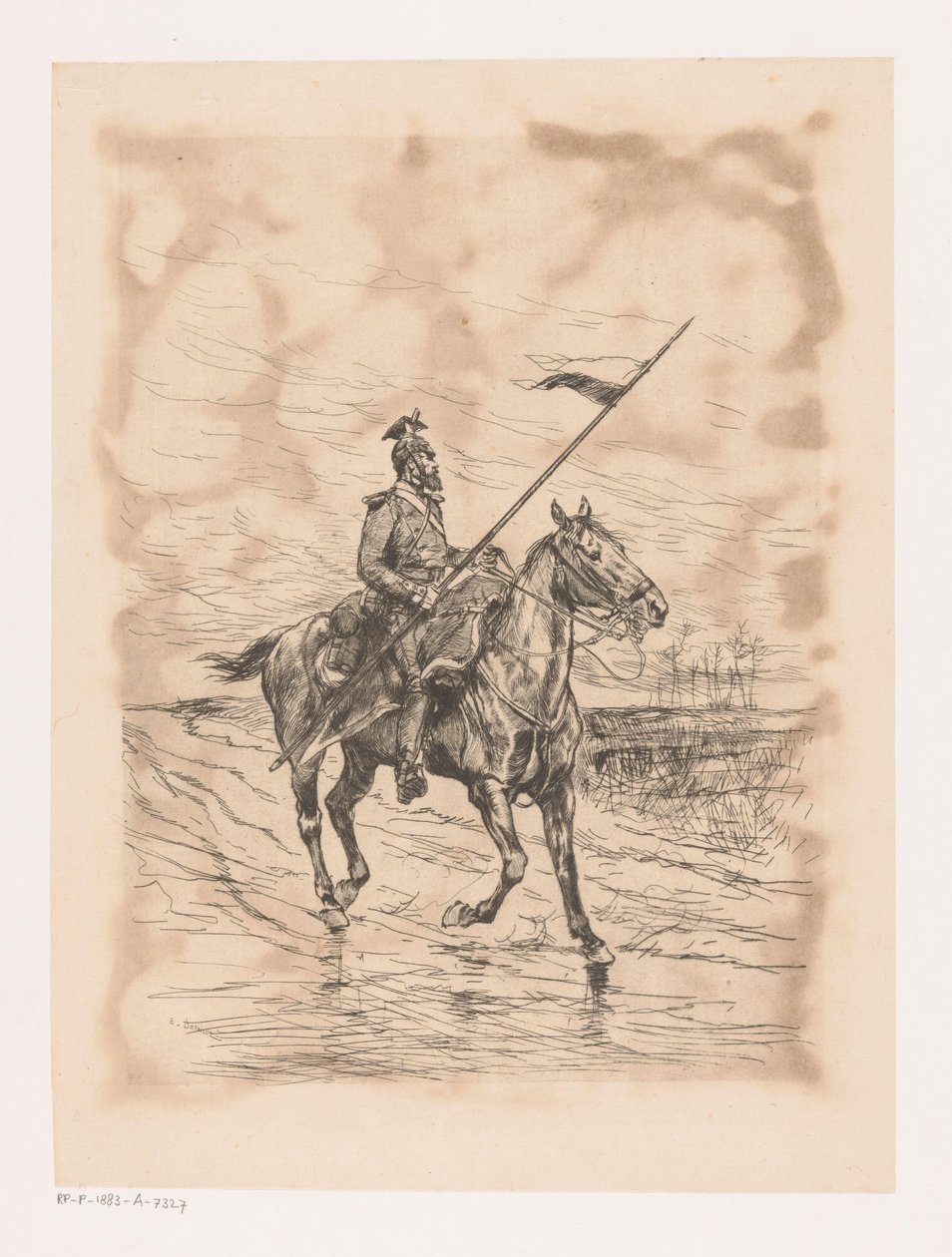 Ulaan viharos időben alkotó: Edouard Detaille