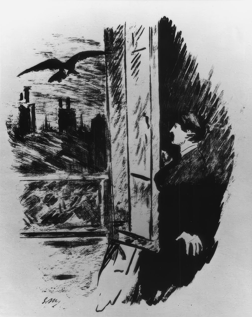 én voltam az ablakkapu... alkotó: Édouard Manet