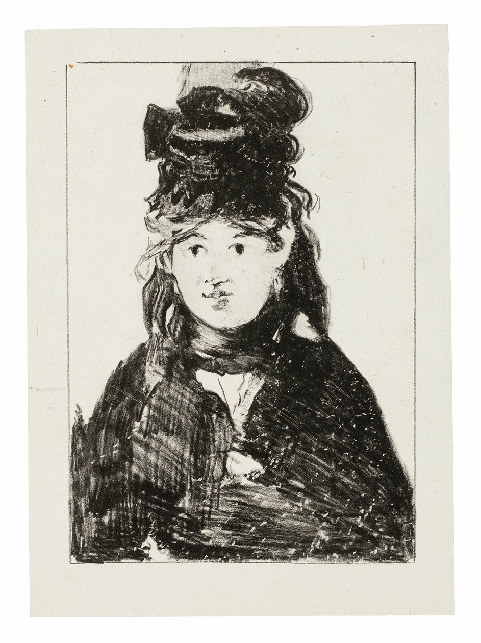 Berthe Morisot feketében alkotó: Édouard Manet