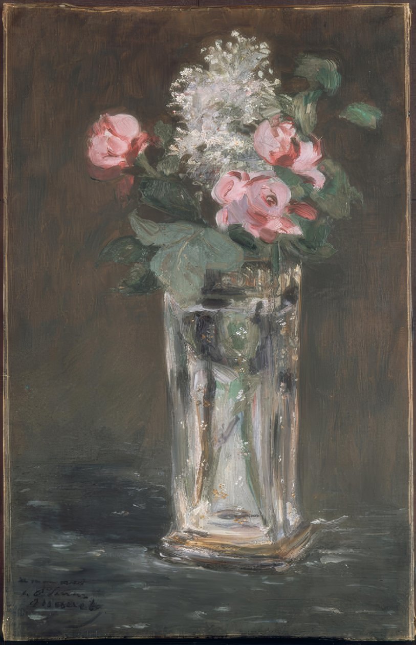 Virágok kristályvázában alkotó: Édouard Manet