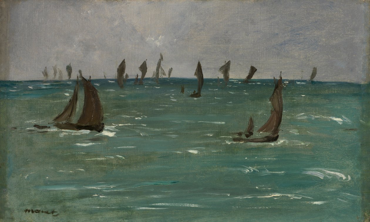 Hajók Berck-sur-Merben, 1873. alkotó: Édouard Manet