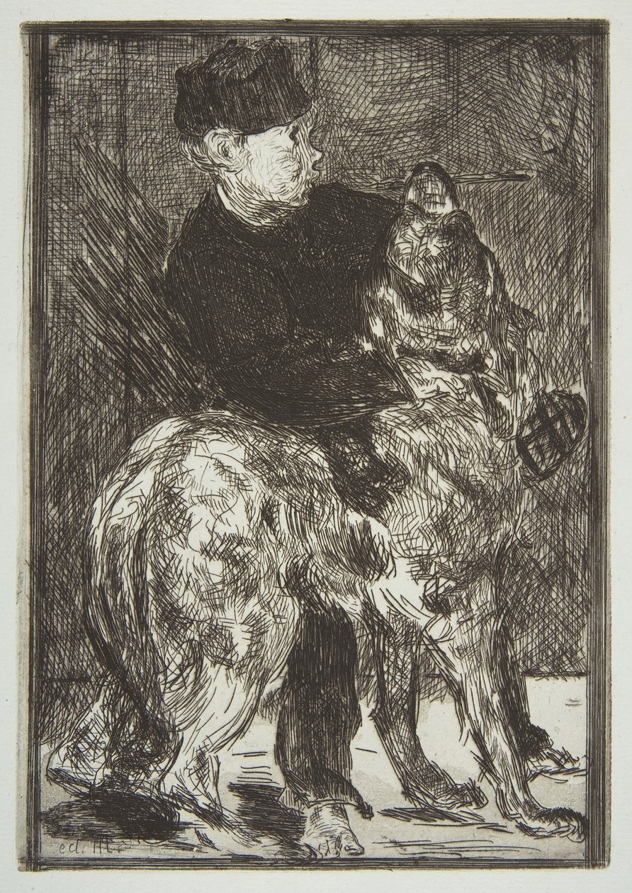Fiú és kutya, 1862. alkotó: Édouard Manet