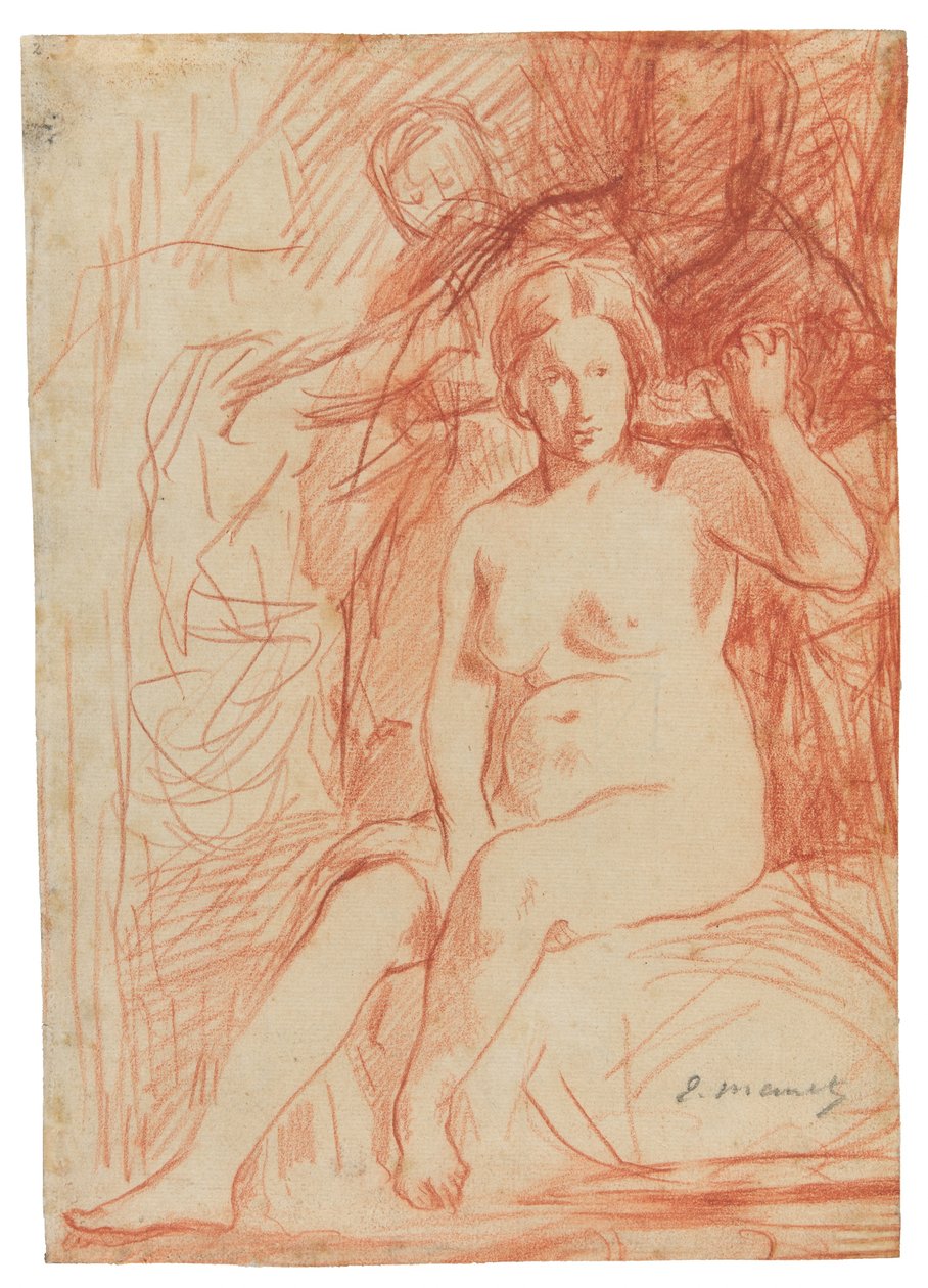 Ülő akt alkotó: Édouard Manet