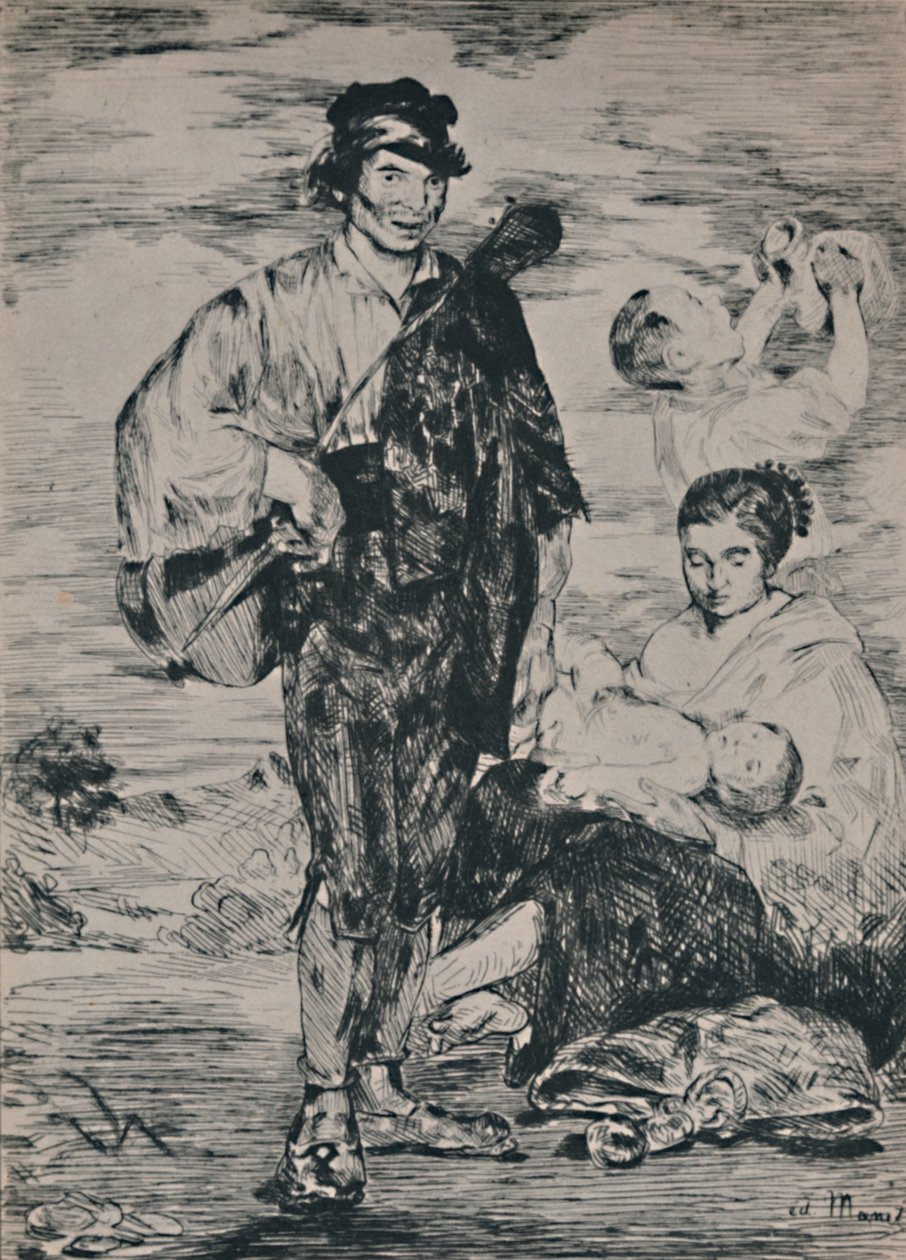 A cigányok, 1862, 1946 alkotó: Édouard Manet