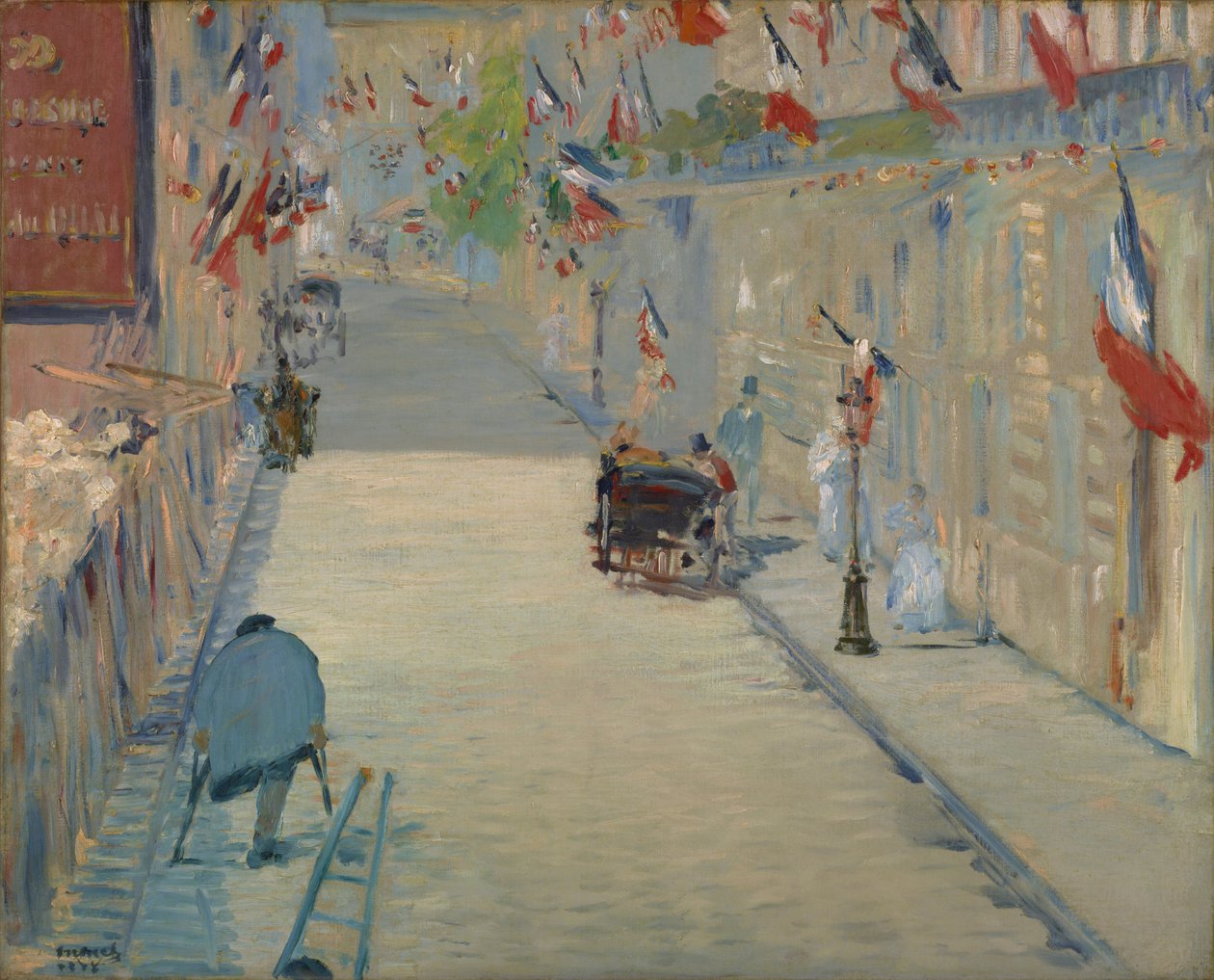 A Rue Mosnier zászlókkal, 1878 alkotó: Édouard Manet