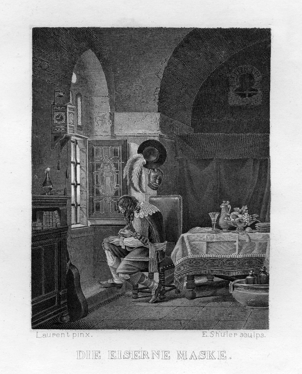 „A vasmaszkos ember”, 1833 alkotó: Edouard Schuler