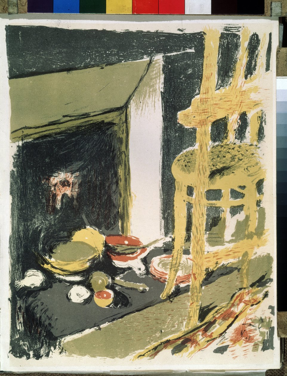 Az otthon kandallójában alkotó: Edouard Vuillard
