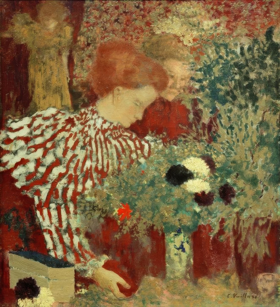 Csíkos ruhás nő alkotó: Edouard Vuillard