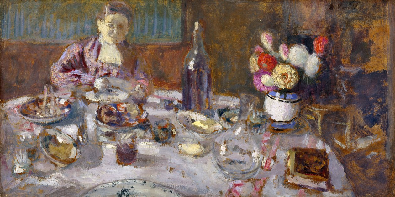 Ebéd, 1901 (olaj, karton) alkotó: Edouard Vuillard