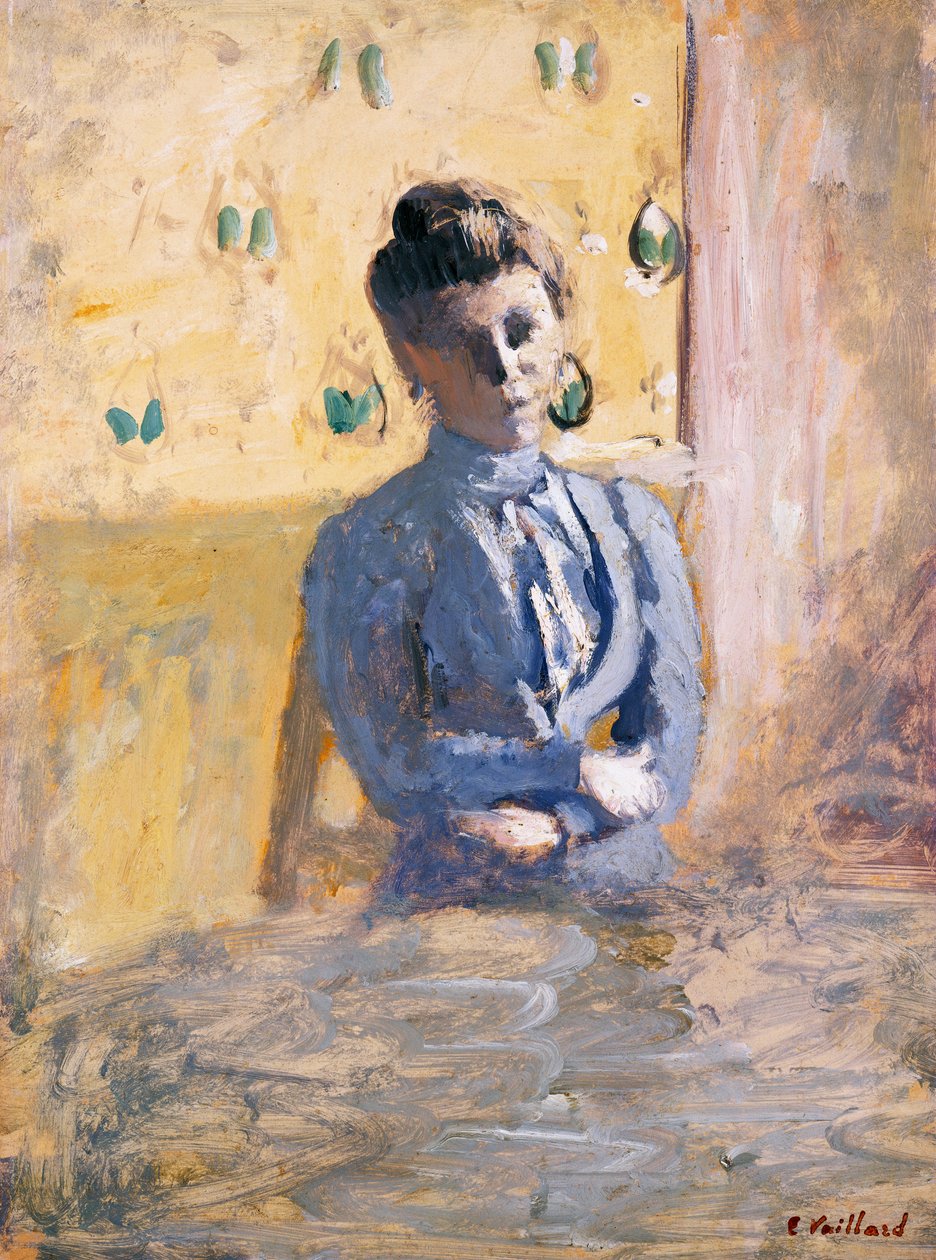 Ülő nő kék ruhában, 1899 körül alkotó: Edouard Vuillard