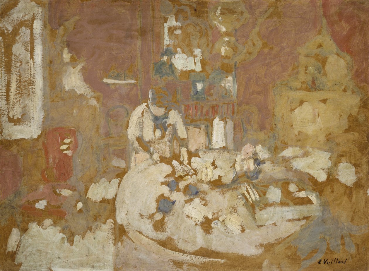 Az asztal (olaj, karton) alkotó: Edouard Vuillard