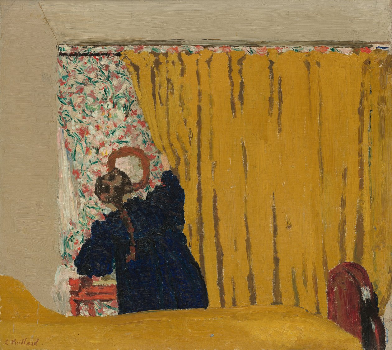 A sárga függöny c. 1893. alkotó: Edouard Vuillard