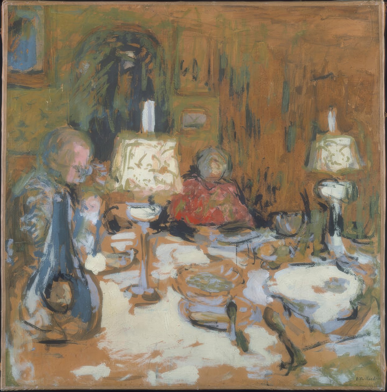 A vacsora, rue de Calais alkotó: Edouard Vuillard