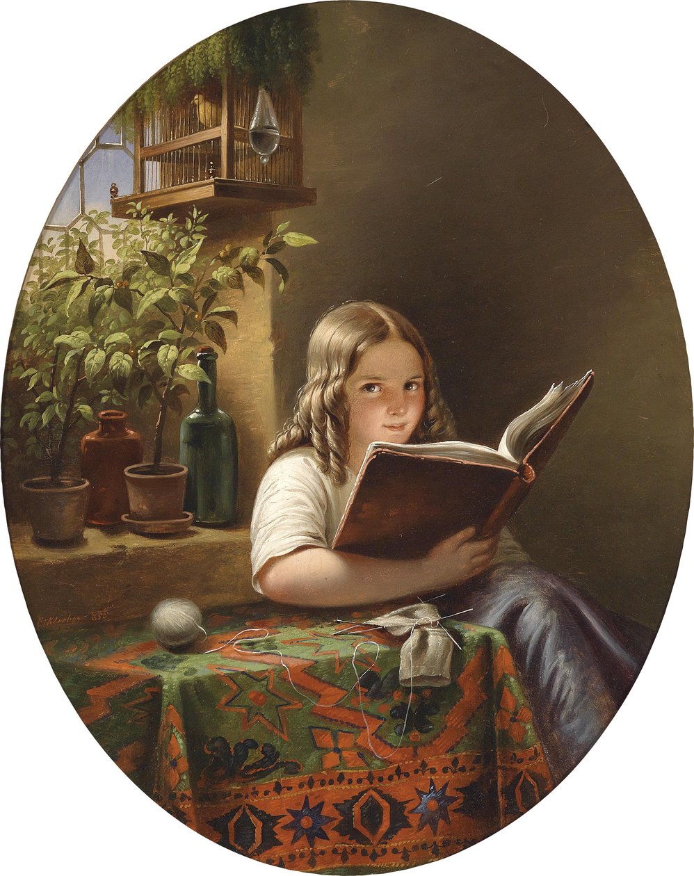 Olvasó lány alkotó: Eduard Klieber